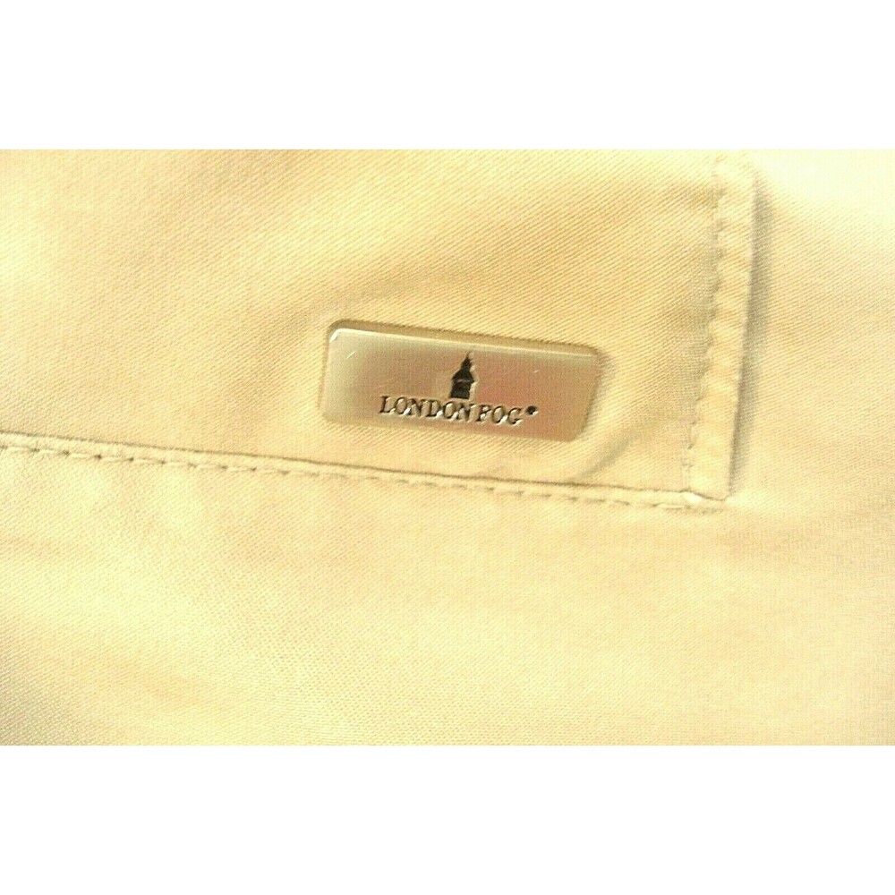 London Fog Trench Coat M Beige Khaki Belted Lined Classic Overcoat Womens Size M - Picture 5 of 8